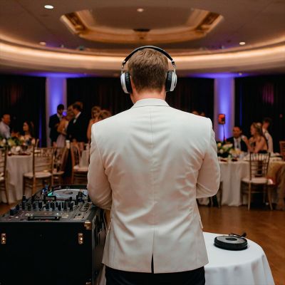 DJ na przyjęciu weselnym